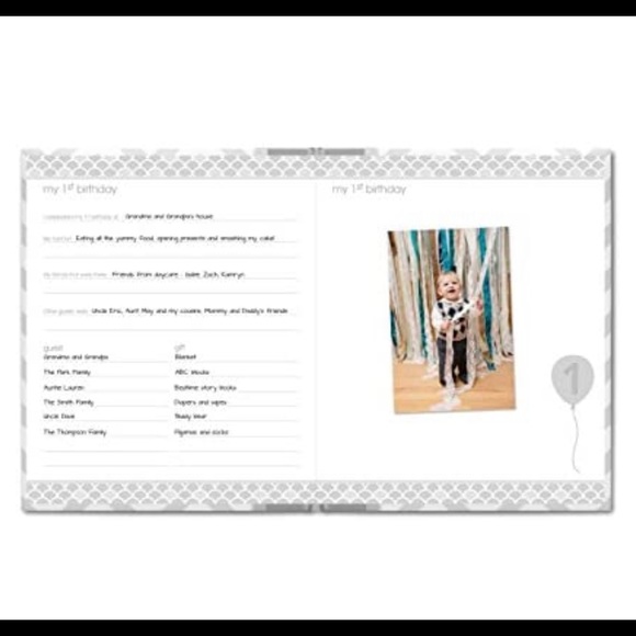 Brand New Pearhead First 5 Years Chevron Baby Memory Book - Picture 5 of 6